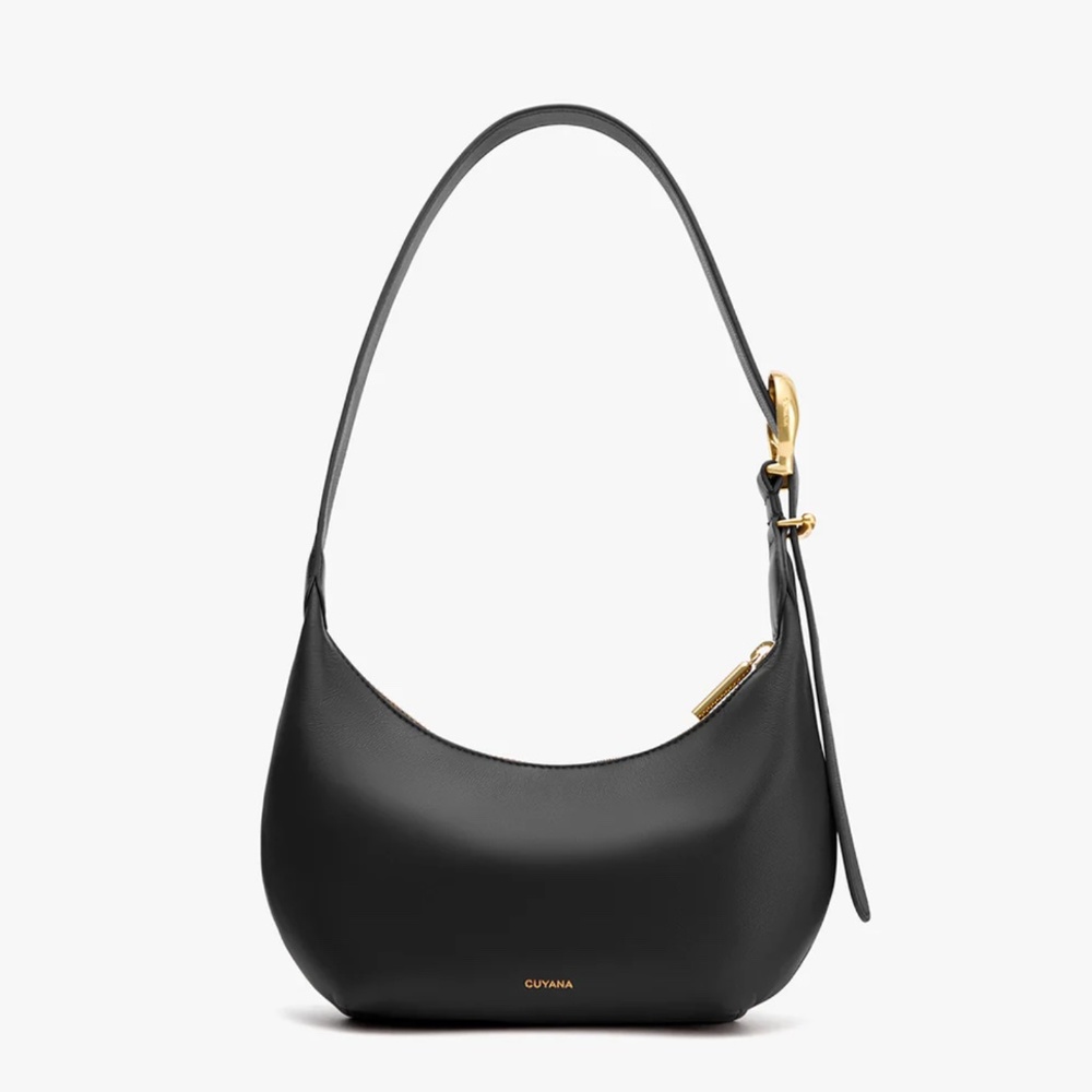 Cuyana Black Leather Shoulder Bag